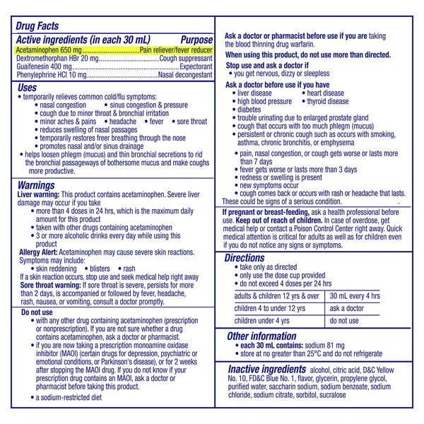 Vicks DayQuil Severe Cold and Flu Liquid 12oz