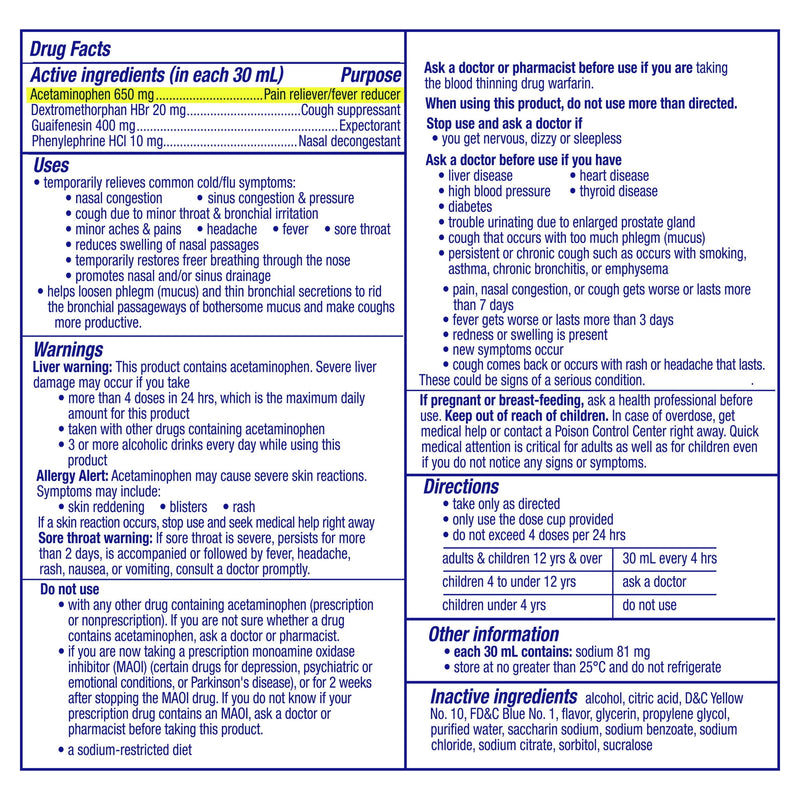 Vicks DayQuil Severe Cold and Flu Liquid 12oz