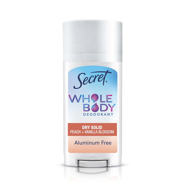Secret Whole Body Deodorant Stick Aluminum Free Peach & Vanilla 2.6oz