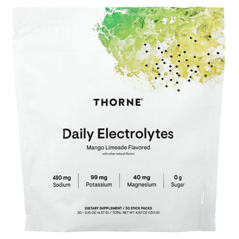 Thorne Daily Electrolytes Mango Limeade Drink Mix 30 Sticks