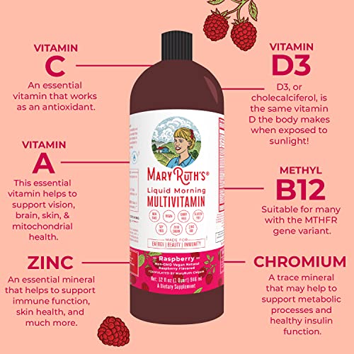 Mary Ruth's Liquid Morning Multivitamin Raspberry 15.22 Fl Oz