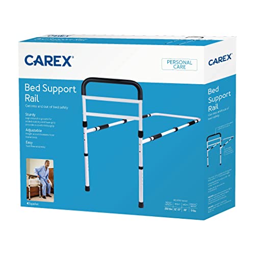 Carex Bed Rails for Elderly Adults - Adult Bed Rails and Bed Grab Bar for Elderly, Seniors, People with Mobility Issues - Tool-Free Assembly 37x20x45