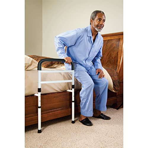 Carex Bed Rails for Elderly Adults - Adult Bed Rails and Bed Grab Bar for Elderly, Seniors, People with Mobility Issues - Tool-Free Assembly 37x20x45