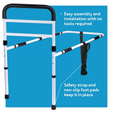 Carex Bed Rails for Elderly Adults - Adult Bed Rails and Bed Grab Bar for Elderly, Seniors, People with Mobility Issues - Tool-Free Assembly 37x20x45
