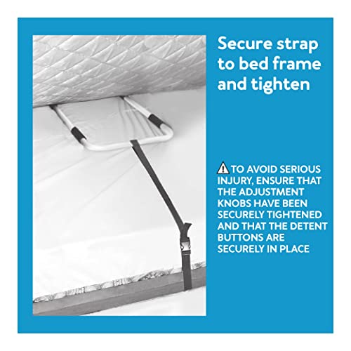 Carex Bed Rails for Elderly Adults - Adult Bed Rails and Bed Grab Bar for Elderly, Seniors, People with Mobility Issues - Tool-Free Assembly 37x20x45