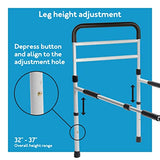 Carex Bed Rails for Elderly Adults - Adult Bed Rails and Bed Grab Bar for Elderly, Seniors, People with Mobility Issues - Tool-Free Assembly 37x20x45