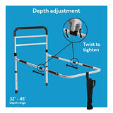 Carex Bed Rails for Elderly Adults - Adult Bed Rails and Bed Grab Bar for Elderly, Seniors, People with Mobility Issues - Tool-Free Assembly 37x20x45