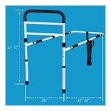 Carex Bed Rails for Elderly Adults - Adult Bed Rails and Bed Grab Bar for Elderly, Seniors, People with Mobility Issues - Tool-Free Assembly 37x20x45