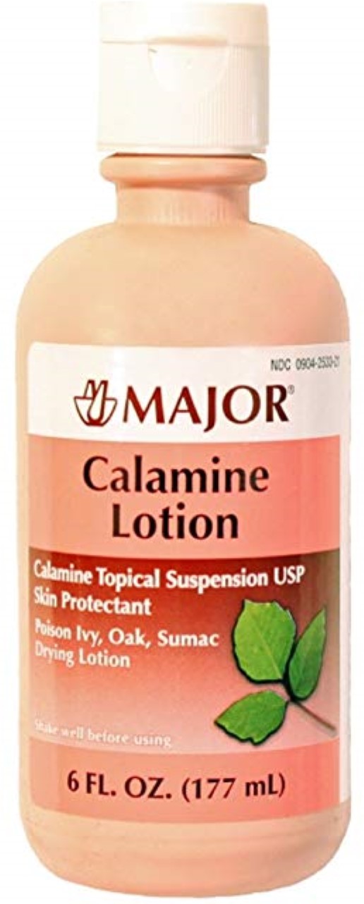 Major Calamine Itch Relief for Poison Ivy, Oak, Sumac Drying Lotion 6oz