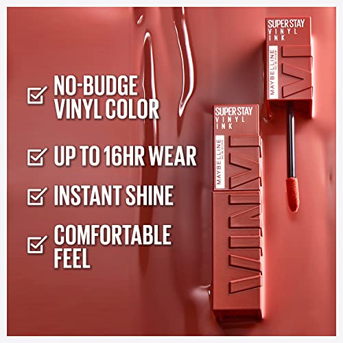 Maybelline SuperStay Vinyl Ink Liquid Lipstick, 0.14 Fl Oz