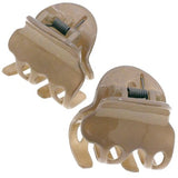 Camila Paris CP3086 French Hair Claw Clip, Small, Beige, Set of 2
