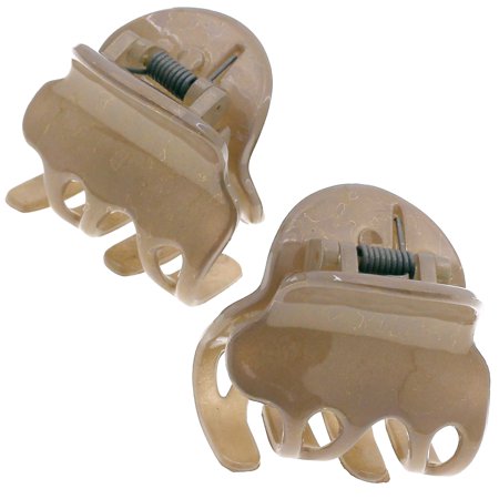Camila Paris CP3086 French Hair Claw Clip, Small, Beige, Set of 2