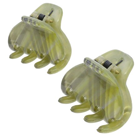 Camila Paris CP3199 French Hair Claw Clip, Small, Green, Set of 2, 1 in