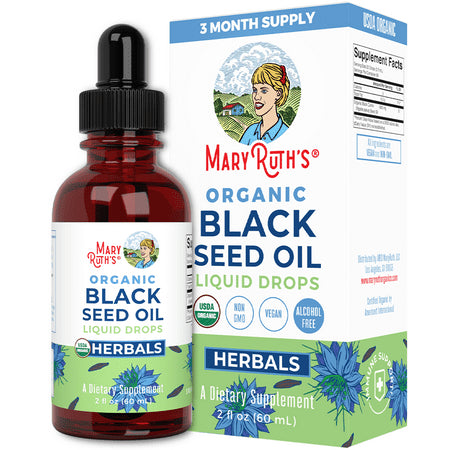 Mary Ruth's Organic Black Seed Oil Liquid Drops, 600 Mg, 2 Fl Oz