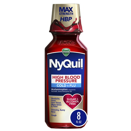 Vicks NyQuil High Blood Pressure Cold Relief Syrup