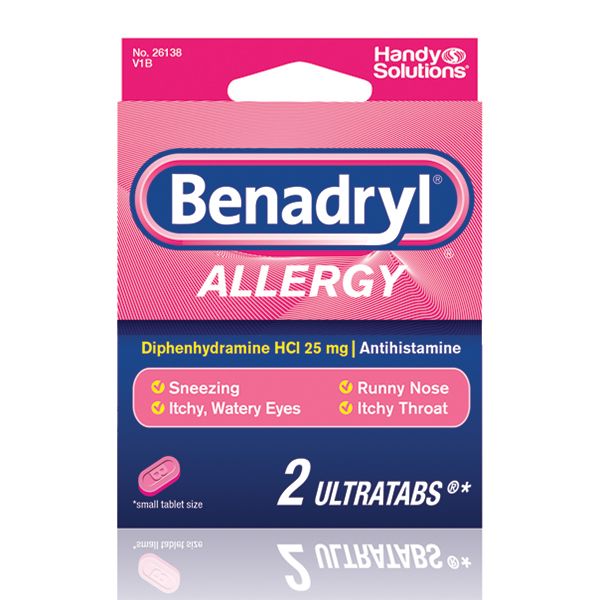 Benadryl Allergy Travel Size 2 Tabs