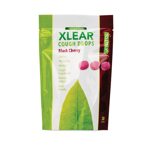 Xlear Black Cherry Cough Drops, 30 Count
