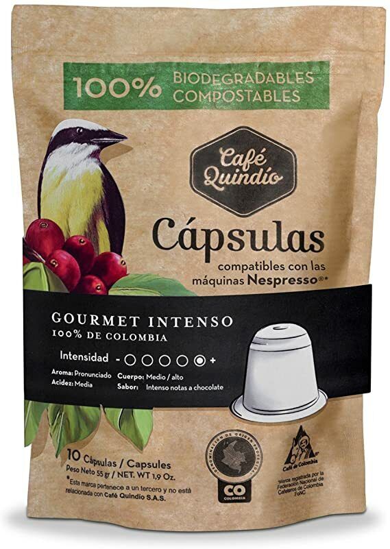 Quindio Coffee Pods, Colombian Arabica Coffee, Intense, 30 Pods