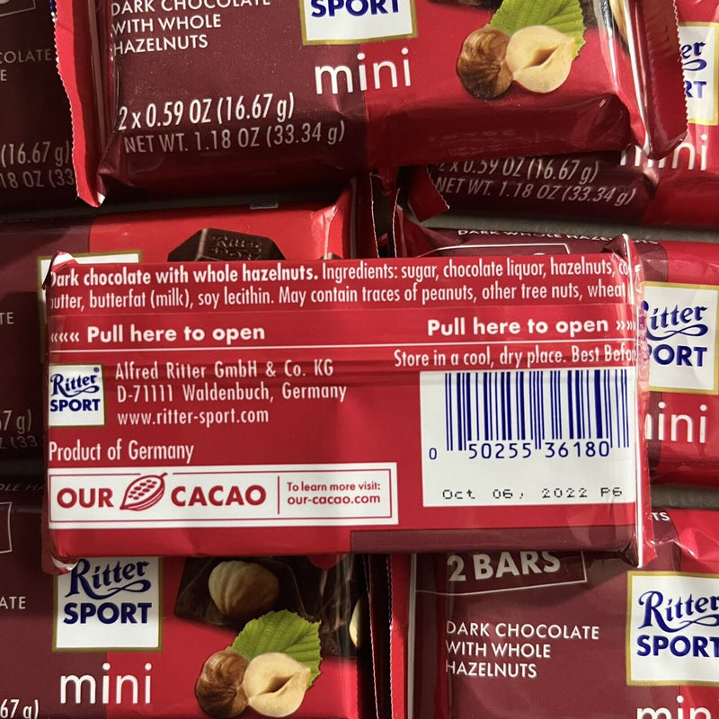 Ritter Sport Dark Chocolate with Whole Hazelnuts 1.18oz
