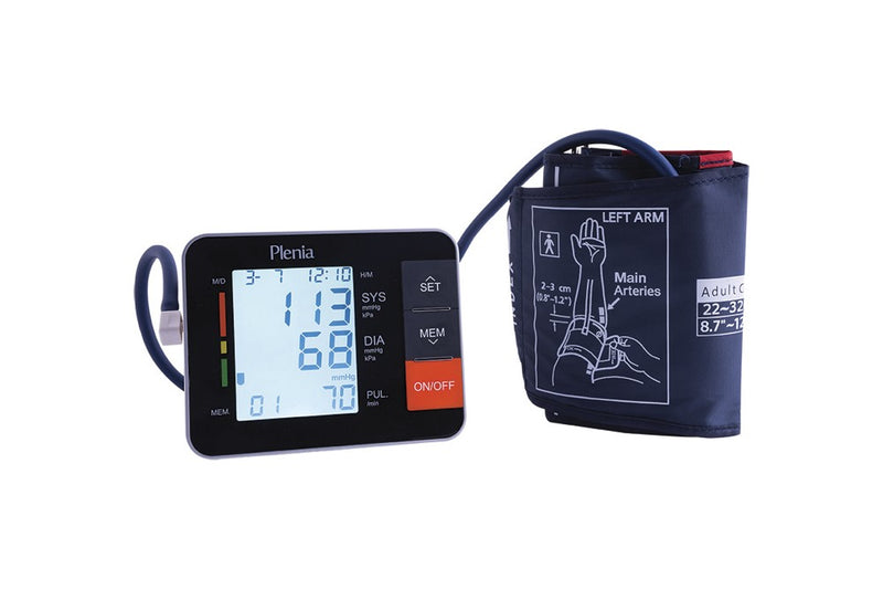 Plenia Electronic Upper Arm Blood Pressure Monitor (Tensiómetro Eléctrico de Brazo), 1 Ct