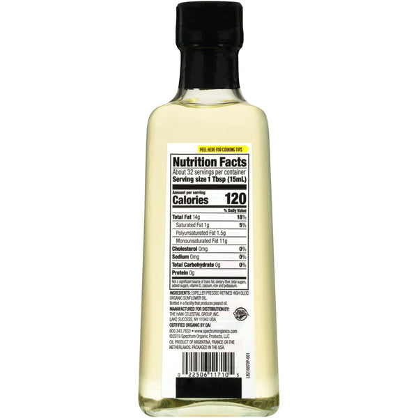 Spectrum Organics Sunflower Oil 16oz