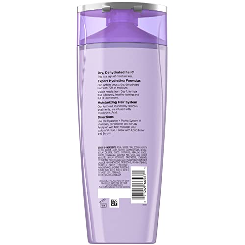L'Oréal Elvive Hyaluron + Plump 72H Hydrating Shampoo, 12.6 Fl Oz