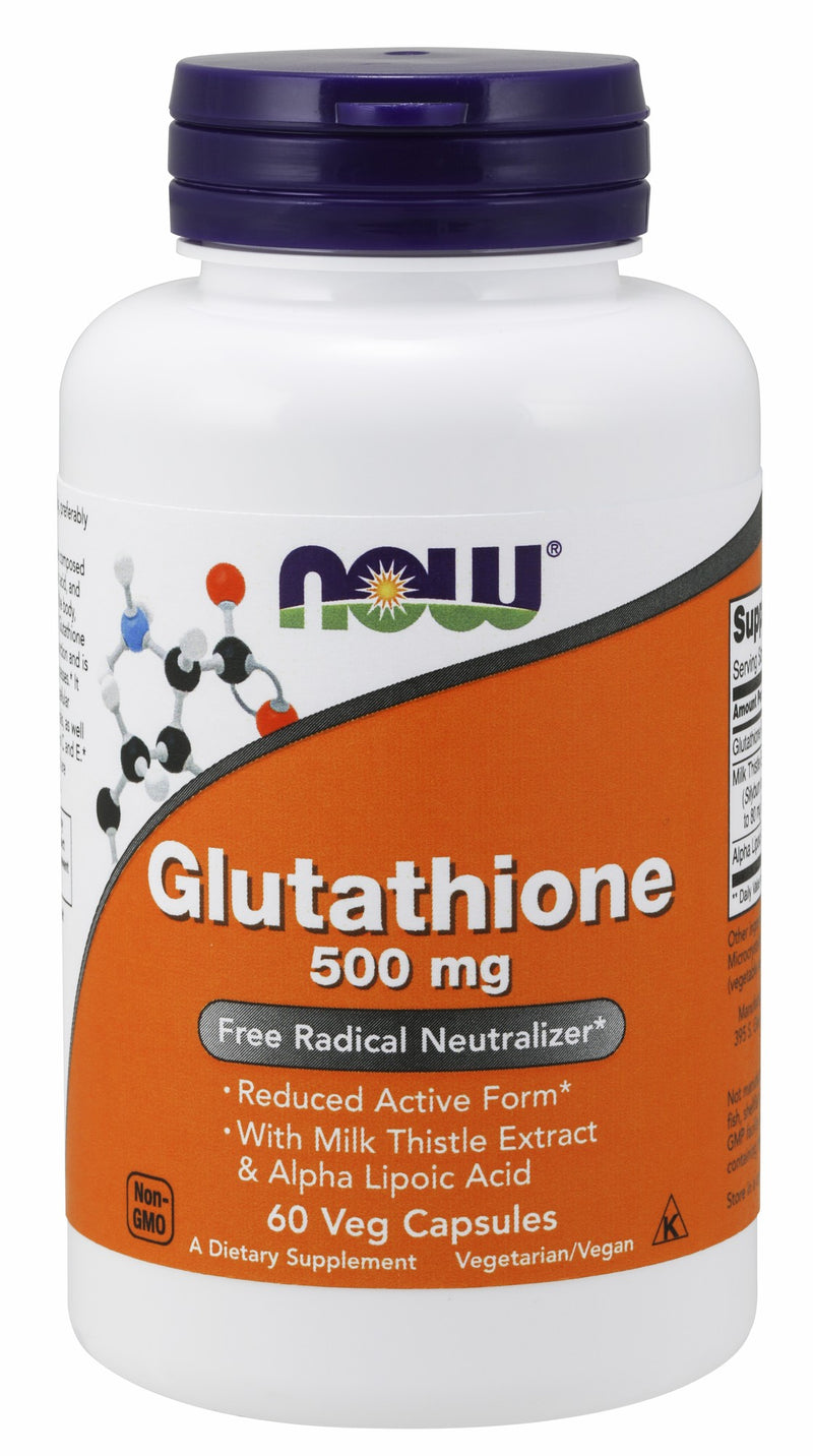 Now Glutathione 500 Mg, 60 Vegetable Capsules