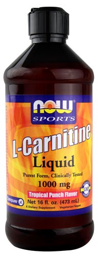 NOW Foods L-Carnitine Liquid, Tropical Punch, 16 Oz