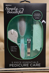 Vivitar Simply Beautiful Essentials Pedicure Care Set, 5 Piece