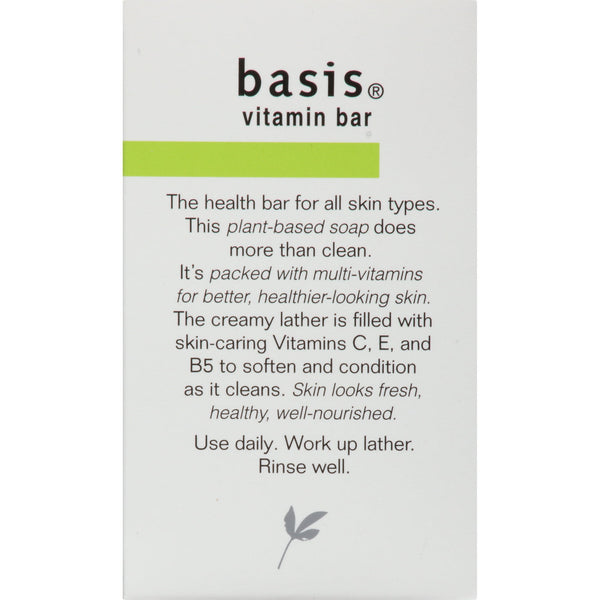 Basis Vitamin Soap Bar Cleanse + Softens 4oz