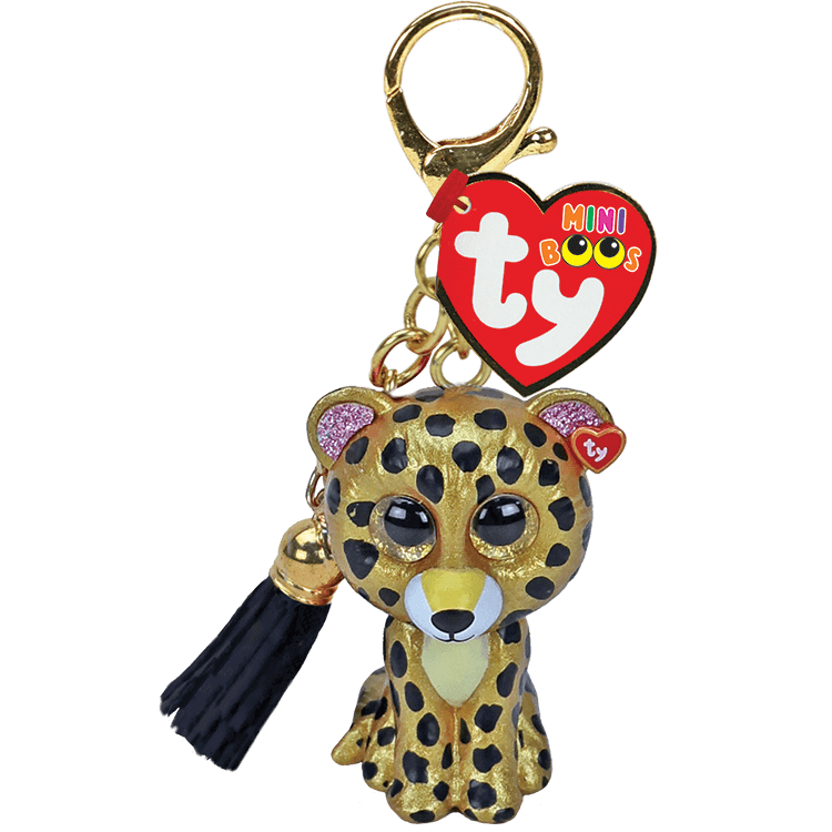 Ty The Mini Boos Sterling Gold Leopard Key Chain 25061