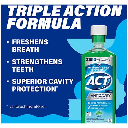 Act Anticavity Fluor Rinse Mint 18 Oz