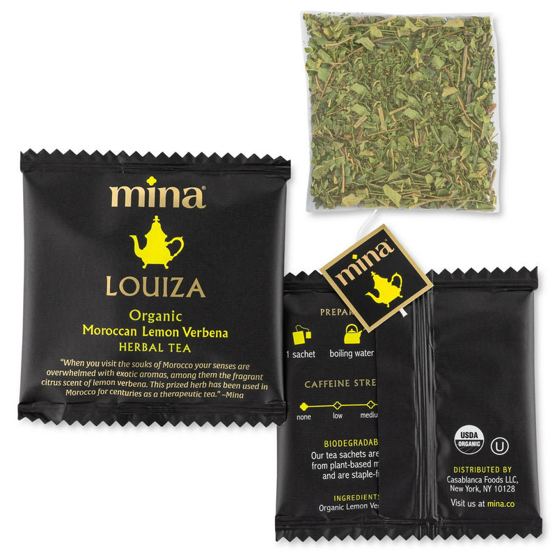 Mina Louiza Organic Morroccan Lemon Verbena Tea 15 Sachets
