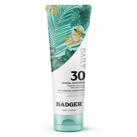 Badger Daily Mineral Sunscreen  SPF 30  4 fl oz