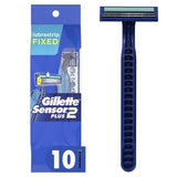 Gillette Sensor2 Plus Men s Disposable Razors  10 Count