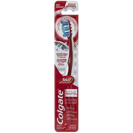 Colgate 360 Advanced Optic White Adult Manual Toothbrush Medium