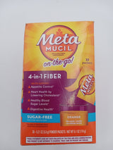 Metamucil Psyllium Fiber Supplement Orange, 30 Sachets