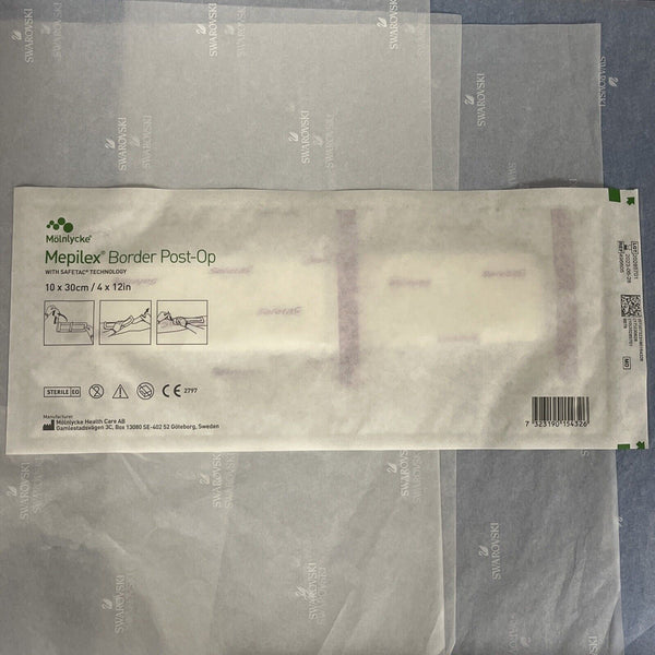 Molnlycke 496605 Mepilex Border Post-Op Silicone Dressing, 4" X 12" - 1 ct