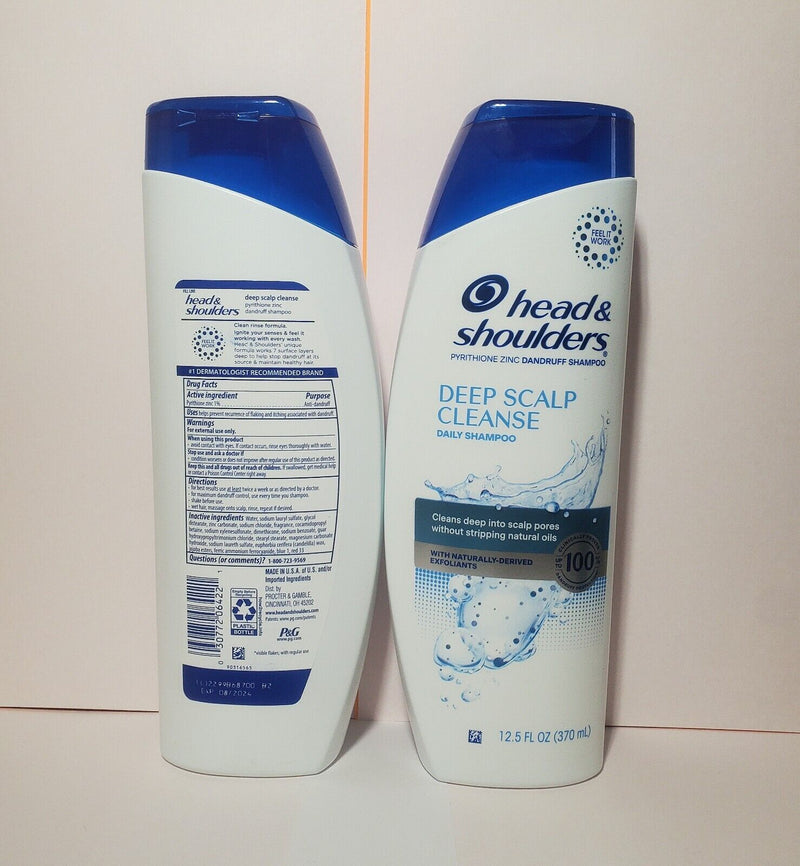 Head & Shoulders Deep Scalp Cleanse Dandruff Shampoo, 12.5 fl oz