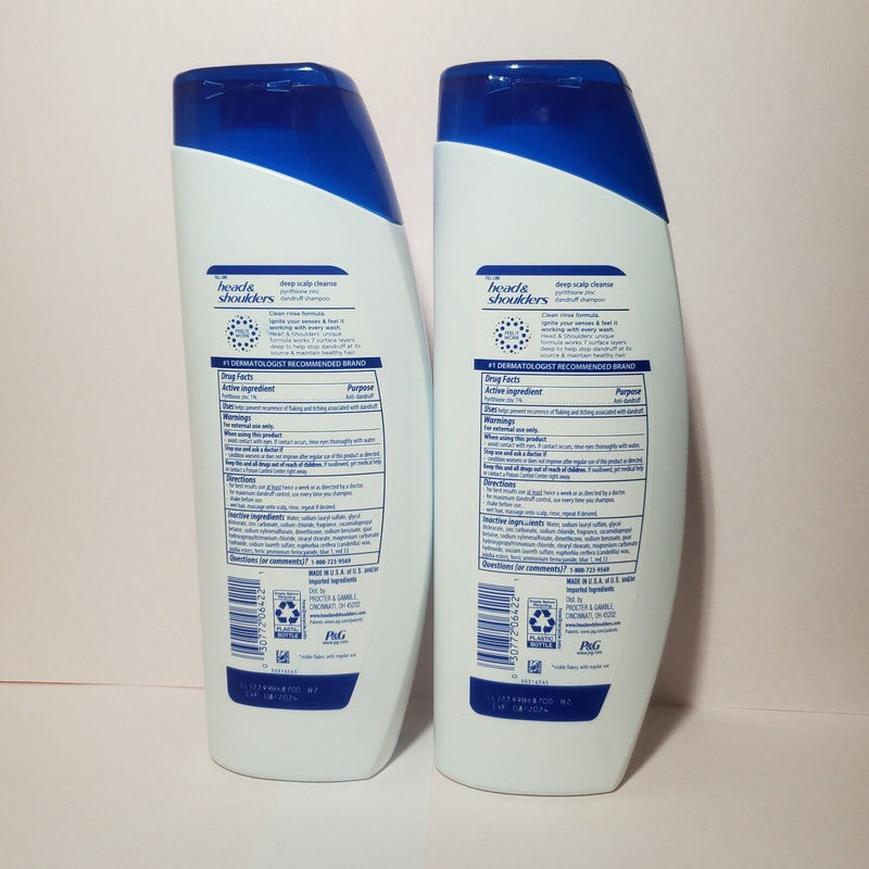 Head & Shoulders Deep Scalp Cleanse Dandruff Shampoo, 12.5 fl oz