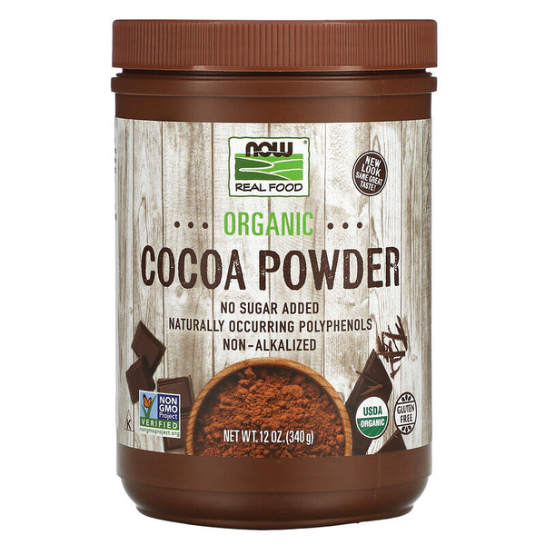 NOW COCOA POWDER ORGANIC 12oz