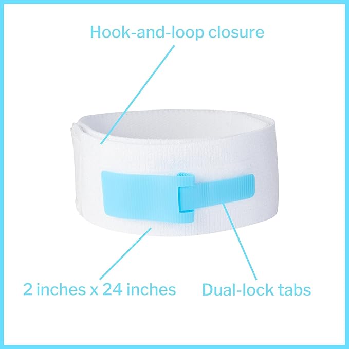 McKesson Foley Catheter Holder With Dual-Locking Tabs Leg Strap 2" X 24" 10ct