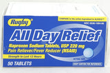 Rugby All Day Relief Naproxen Sodium Tablets 50 Count 220 Mg