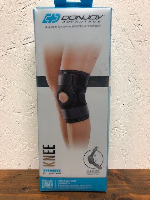 DonJoy Stabilizing Hinged Knee Wrap, Large/Extra Large, Black