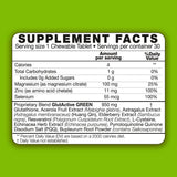 Tabletas glutactivas verde masticable