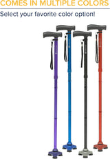 Hurrycane All-Terrain Cane Pivot Base Purple