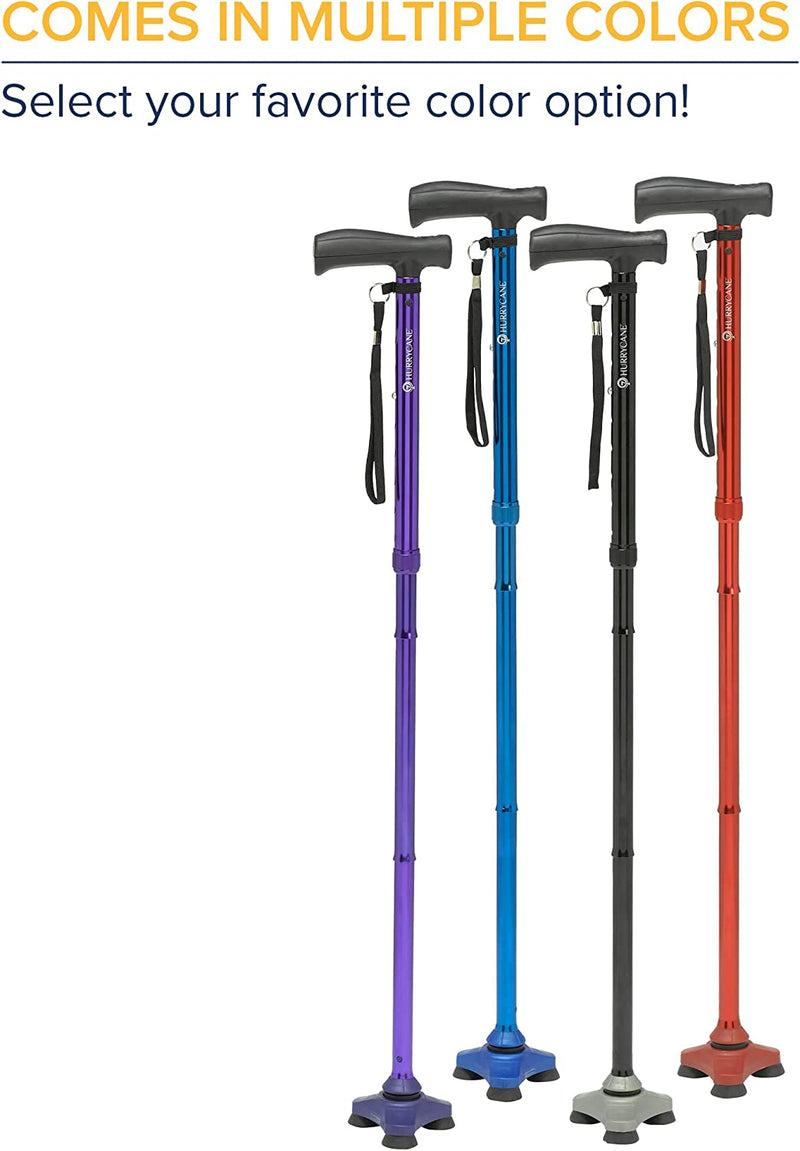 Hurrycane All-Terrain Cane Pivot Base Purple