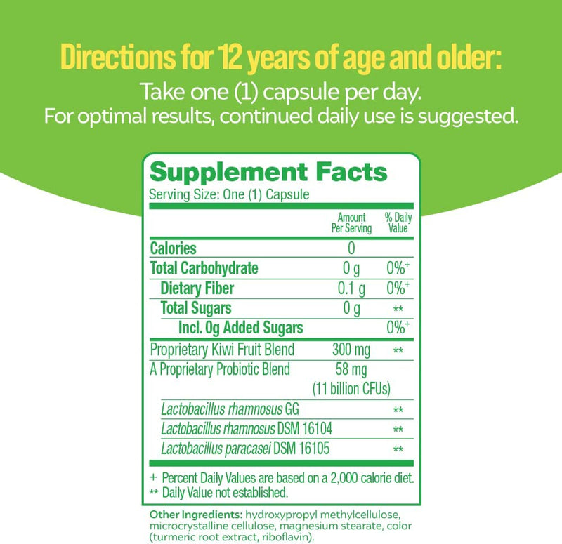 Culturelle probiótico regularidad avanzada, 30 cápsulas vegetarianas