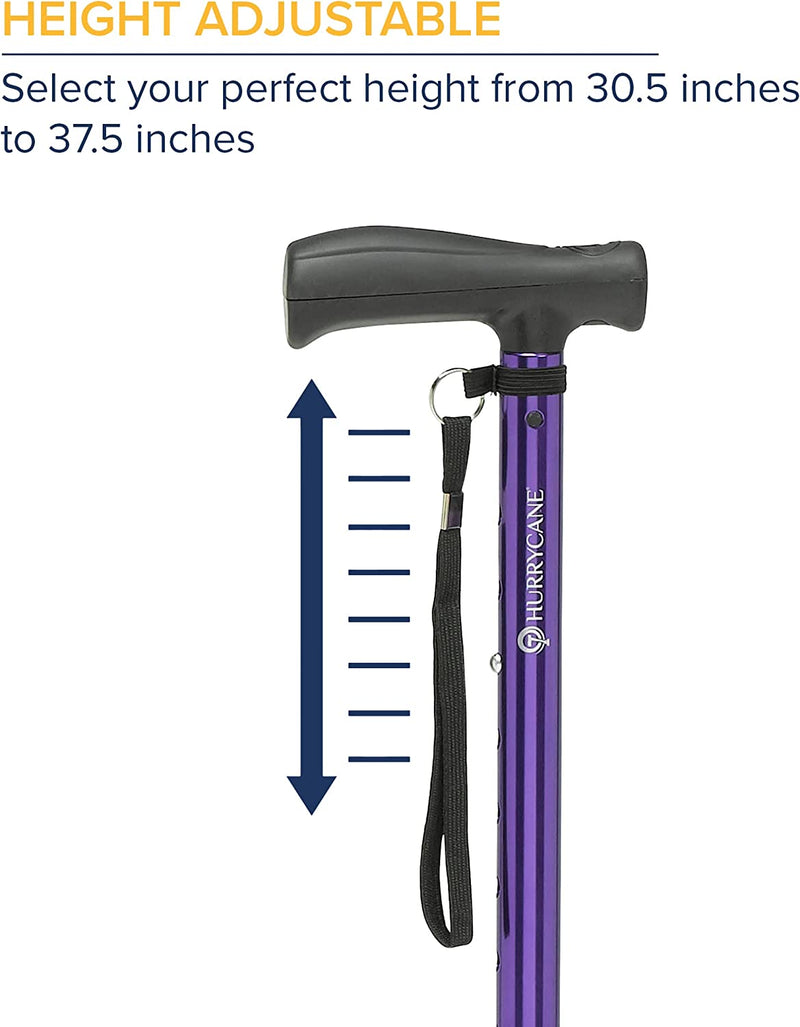 Hurrycane All-Terrain Cane Pivot Base Purple