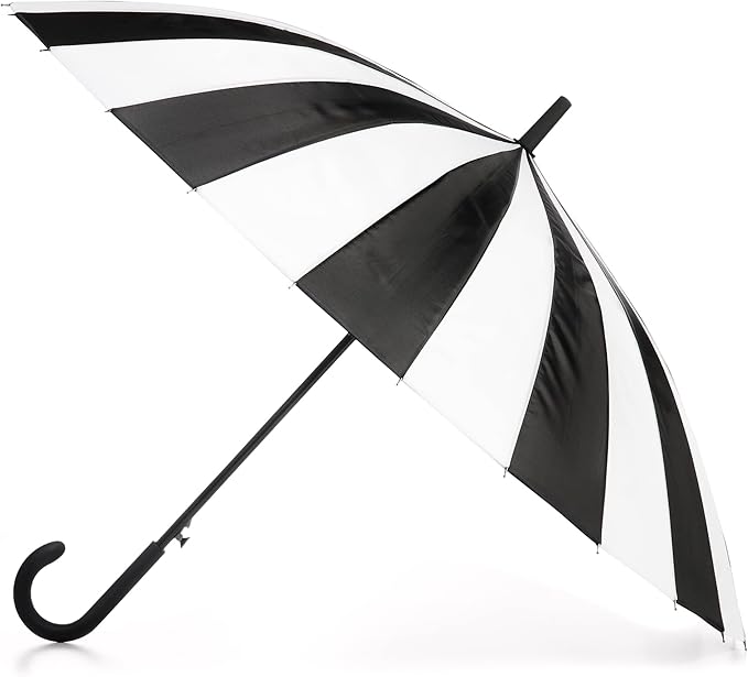 Totes Rainbow Umbrella 9514 Black & White